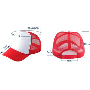 Wholesale Blank Mesh Trucker Hat 5 Panel Unisex Polyester Cap Custom Embroidered Logo High Quality Private Label - Product Image 2