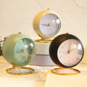 Wholesale European Style Creative Silent Electronic Alarm Clock Minimalist Living Room Bedroom Student Luminous Quartz Clock