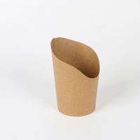Porte-frites en carton kraft brun, gobelet jetable en papier, gobelet alimentaire pour collations