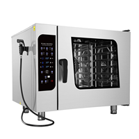 Komersial industri elektrik 6 baki tombol Oven konveksi uap jenis baja antikarat antilengket untuk penggunaan roti
