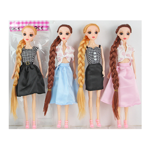 Poupée articulée en PVC souple de 11,5 pouces, 11 articulations, yeux 3D, tresse longue disponible, assortiment varié, cadeau parfait pour les filles, jouet en peluche - Product Image 2