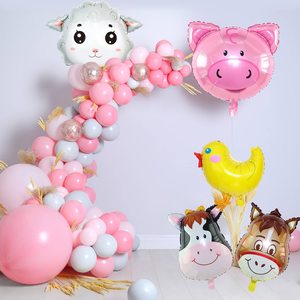 5 buah balon Mylar Foil hewan pertanian pesta wisuda sapi keledai babi ayam perlengkapan Pancuran bayi ulang tahun - Product Image 6
