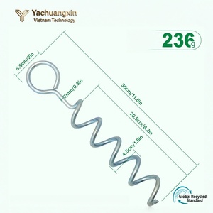 Estaca espiral de cabeza redonda, anclaje para tienda de campaña, atadura para perros, estaca a prueba de viento para trampolín, accesorios para camping al aire libre - Product Image 3