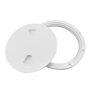ISURE MARINE <span class=keywords><strong>Trappe</strong></span> de plaque d'inspection ronde antidérapante de 4 pouces avec centre robuste détachable pour installations extérieures Blanc - Product Image 2