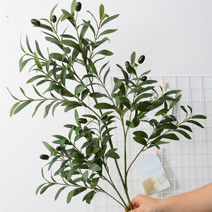 Branche d'olivier artificielle Laixing avec fruits, 29 cm, en plastique, décoration intérieure, plante verte - Product Image 3