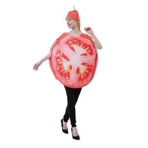 Costume de cosplay Halloween en forme de tranche de fruit, combinaison originale pour adulte en forme de tomate/légume, idéal pour les spectacles sur scène, les fêtes et les carnavals - Product Image 2