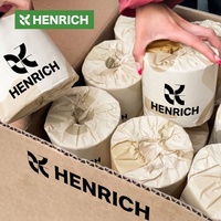 Papier toilette simple épaisseur HENRICH, 100% recyclé, blanc doux, compatible fosses septiques, lot économique de 24 rouleaux