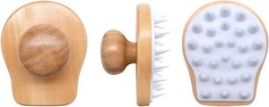 Masajeador de cuero cabelludo al por mayor y peine para aceite, cepillo de madera para champú, cepillo para cuero cabelludo, dispositivos masajeadores de silicona y bambú para el cuero cabelludo - Product Image 5