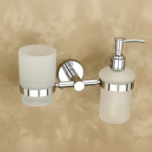 PG-2011-A porte-brosse à dents en verre de qualité supérieure avec distributeur de liquide - Product Image 1