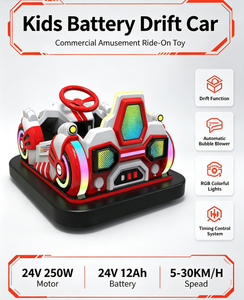 Voiture <span class=keywords><strong>de</strong></span> drift électrique pour enfants en FRP, exclusive et développée en interne, avec souffleur <span class=keywords><strong>de</strong></span> bulles, éclairage RGB, moteur 24V, et fonctionnement à monnayeur - Product Image 3