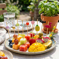 Mini brochettes jetables en bambou pour snacks, gâteaux, fruits – Idéales pour fêtes, pique-niques, camping, hôtels, restaurants