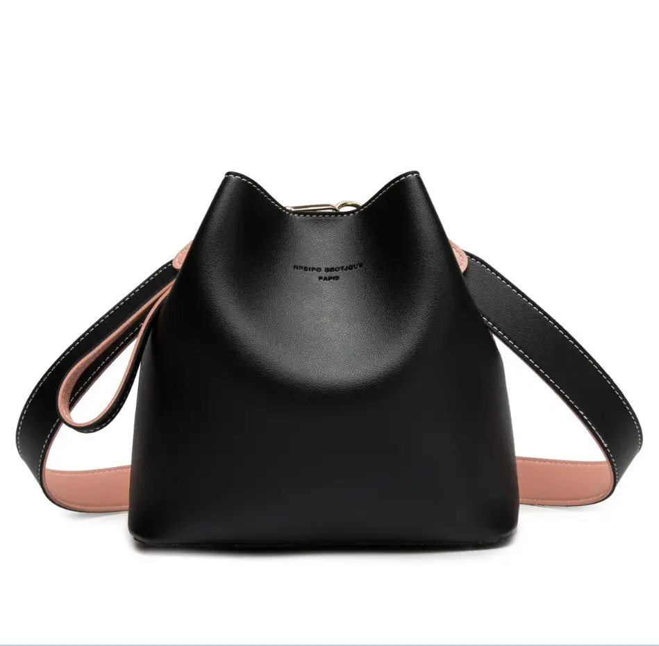 korean fashion Splicing contrasting colors women's bucket bag 2023 luxury designer women shoulder crossbody bags handbag purse