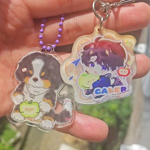 2 unids/lote de llaveros Love and Deepspace para accesorios, bolsa Caleb Xia YiZhou, mascota, adorables llaveros de perro de montaña bernés - Product Image 2