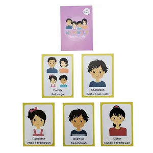 Custom Children Playing Cards Memory Card Printing CMYK Kid Learning Flash Card Educational Flashcards