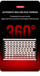 Vente directe d'usine WONEGG, incubateur à œufs automatique de grande taille à haut taux d'éclosion, 400 œufs de poule, fabriqué en Chine pour une utilisation à la ferme - Product Image 4