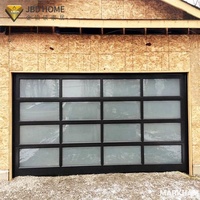 Portes de garage en aluminium à vue panoramique au design moderne, en alliage d'aluminium, à ouverture enroulable pour une meilleure luminosité naturelle de la maison