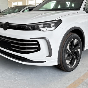 Volkswagen Front Bumper Lip Splitter Piano Black Carbon Fiber Texture ABS Adhesive <b>Car</b> <b>Decals</b> For Tiguan MK3 - Product Image 2