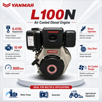 Moteur diesel refroidi par air SCDC Yamnar L100N 10HP 3600RPM 0,435L monocylindre utilisé pour pompe à eau et générateur