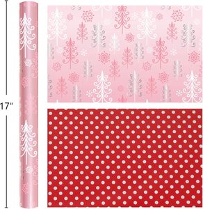 High end <b>pink</b> Christmas tree pattern gift wrapping paper with aluminum coating for Christmas suitable for customization - Product Image 2
