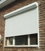 Fenêtres à volets roulants, volets roulants haute sécurité, volets bon marché pour maison, villa, boîtier en aluminium, volets roulants en bois