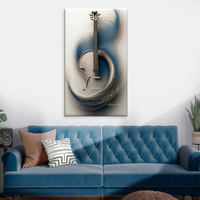 Art mural de salon de style galerie de luxe moderne Décoration intérieure unique Peinture murale peinte à la bombe Portrait sur toile Peinture imprimée numérique