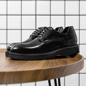 Zapatos de Hombre de Cuero Hechos a Mano de Lujo Originales, Estilo Brogue Británico, Moda Coreana, con Cordones, Casuales, para Boda, Oficina, Transpirables - Product Image 5