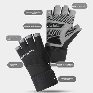 Half-finger Lightweight Sports Gloves Summer Breathable Wear-Resistant Non-Slip <b>Barbell</b> Equipment Weightlifting Fitness Extended - Product Image 2
