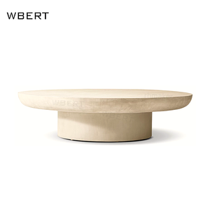 WBERT Rh Furniture American Country Oak Mesa de centro redonda de madera-<span class=keywords><strong>Otto</strong></span> Oval | Mesa de salón-Muebles para el hogar Mesa de té - Product Image 3