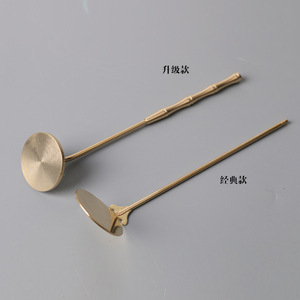 Juego de herramientas para ceremonia del incienso, juego de siete piezas para prensar y estampar ceniza, juego para principiantes de quemador de incienso, utensilios de cobre puro y - Product Image 1