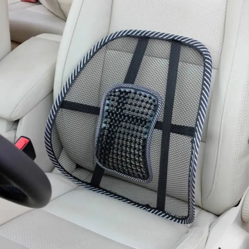 Custom Car Seat Chair Massage Back Lumbar Support Mesh Ventilate Cushion Pad