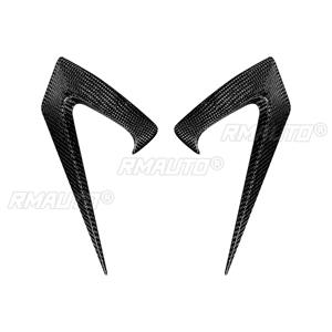 2PCS Protection de caméra latérale en fibre de carbone véritable, garniture de protection de pare-chocs pour Tesla Model 3 2018 2019 2020 2021 - Product Image 3