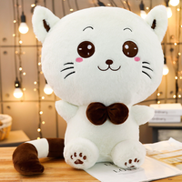 Poupée en peluche de dessin animé mignon de haute qualité, grand visage de chat, figurine d'action, grand oreiller en peluche, décoration de la maison, jouet en peluche pour chat