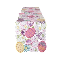 OWENIE – chemin de table brodé de pâques, drapeau de fête, décoration de mariage, de maison, nappe, tapis de table