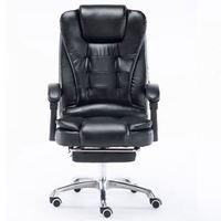 Chaise de bureau ergonomique à dossier haut, chaise de direction en cuir, chaise d'ordinateur pour la maison