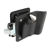 Localisateur de porte réversible Double face pour caravane, accessoire de camping-car, couleur noire, alliage de Zinc