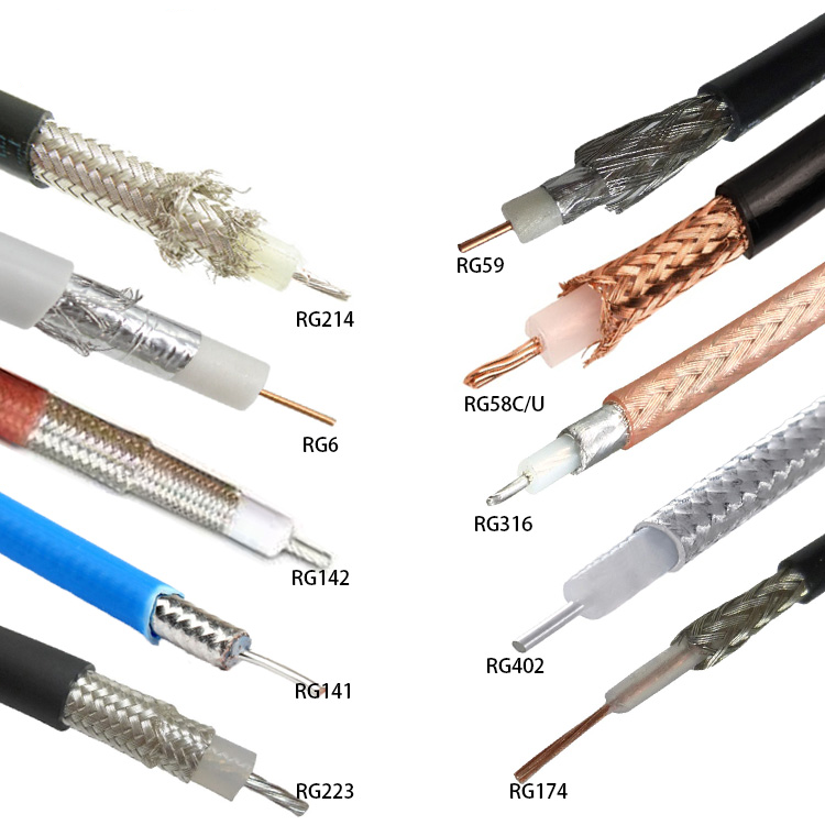 गर्म बेचने RG6 RG59 आरजी 58 आरजी 214 आरजी 316 RG174 समाक्षीय केबल का उपयोग के लिए टीवी/CATV/सीसीटीवी/मोबाइल संचार/जीपीएस