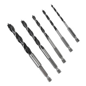 Juego de 5 brocas hexagonales de tres puntas para trabajar la madera (4mm, 8mm, 10mm) para taladrar y ensanchar agujeros en madera - Product Image 3