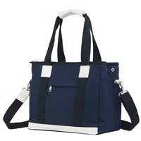 Sac fourre-tout en toile tendance avec fermeture éclair, design multi-poches, grande capacité et compartiments pour femmes - Personnalisation OEM