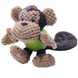 Juguetes para Masticar para Perros 2 en 1, Ecológicos, Duraderos y Seguros, de Lujo, con Forma de Animales Lindos como Mono, Hipopótamo y Koala, de Peluche con Sonido - Product Image 5