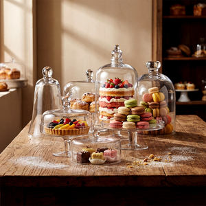 Couvercle anti-poussière en verre transparent, pour acheter du pain et des fruits, pâtisserie à la maison - Product Image 5