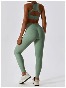 Soutien-gorge <span class=keywords><strong>de</strong></span> sport sans manches pour femmes Lady Gather Shockproof Gym Vest Female Round Neck Crop <span class=keywords><strong>Running</strong></span> Top - Product Image 4