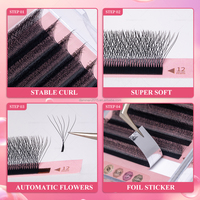 DANIKE Premade Easy Fans 6D W Extension de cils 0.07mm D Curl Mix Longueur 100% Fans de volume super doux faits à la main