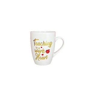 Taza de Cerámica Personalizada, Porcelana Blanca con Impresión de Letras, Diseño de Regreso a Clases: La Enseñanza Es una Obra del Corazón - Product Image 5