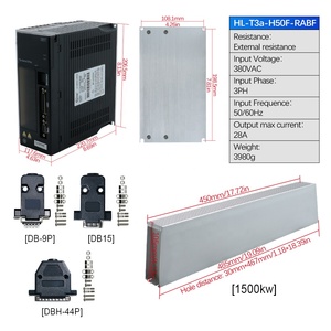 มอเตอร์ 1500 รอบต่อนาที 380 โวลต์ 180ST M27015 180ST แรงบิด 27 นิวตันเมตร 4.3 กิโลวัตต์ 380 โวลต์ พร้อมไดรฟ์ T3A - Product Image 6