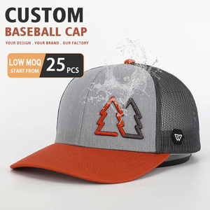 Casquette Heycap BSCI Meidiney personnalisée pour hommes, de haute qualité, en sergé de coton, 6 panneaux, 112 mailles, fermeture snapback, logo brodé 3D, style trucker - Product Image 1