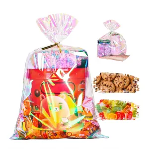 Plastic Holographic Cellophane Bags With Twist Ties For Gift Wedding Birthday Party