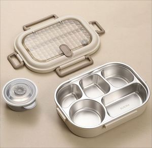 Stainless Steel Personalized Adult Lunch <b>Box</b> with 5oz Soup/Condiment Cup Large Leak-Proof Food Storage <b>Containers</b> - Product Image 4