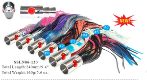 스테인리스 스틸 바닷물 트롤링 루어 메탈 헤비 헤드 스퀴드 스커트 참치 부시리용 - Product Image 5