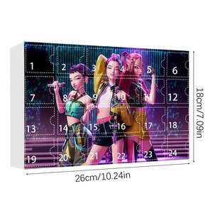 KPOP-Boîte aveugle de calendrier de compte à rebours de Noël de groupe de filles de chasse de <span class=keywords><strong>d</strong></span>émon, pendentif acrylique de porte-clés de voiture de sac à dos - Product Image 4