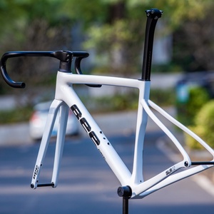 Cuadro de Bicicleta de Carretera BeeBIKE Toray T800/Mitsubishi de Carbono, Eje Pasante, Neumático <span class=keywords><strong>M</strong></span>áximo de 30 mm, Ligero 820 g (52 cm) para Ciclismo de Carretera - Product Image 3